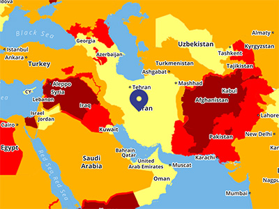 Iran travel risk security