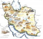 map-Iran-travel-art